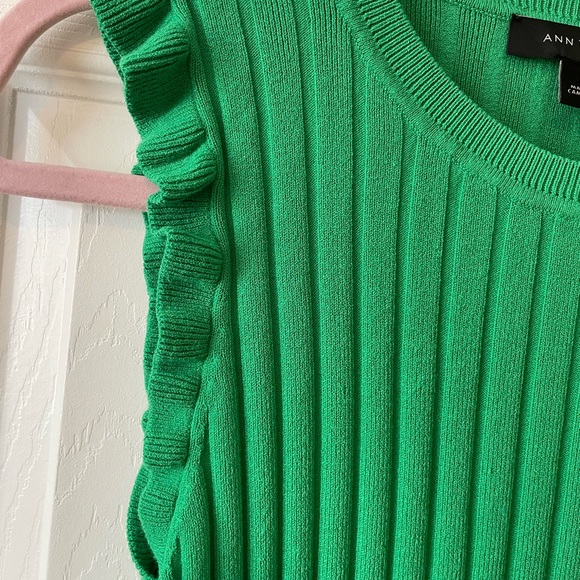 Ann Taylor green knit sleeves top in size M - Picture 4 of 7